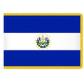 El Salvador flag with coat of arms