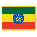 Ethiopian flag with star symbol
