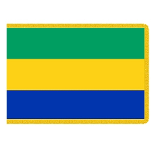 Gabon flag with horizontal stripes