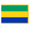 Gabon flag with horizontal stripes