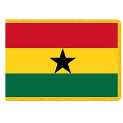 Ghana flag red yellow green black s
