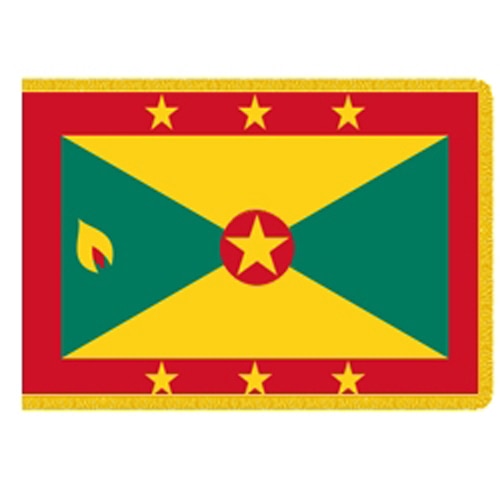 Grenada flag with green and yellow