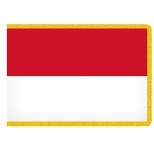Indonesia flag with yellow border