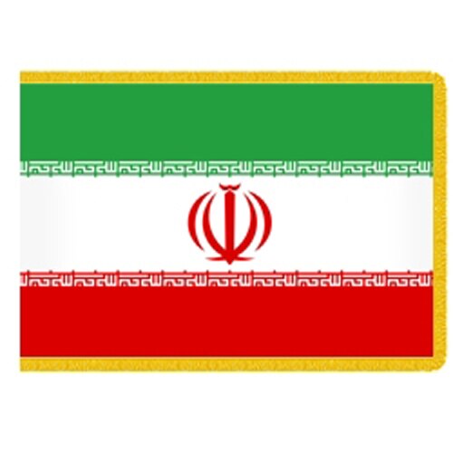 Iranian flag with symbols and color