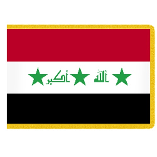 Iraq flag with three stars