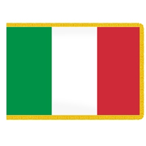 Italy flag with golden border