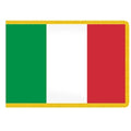Italy flag with golden border