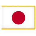 Japan flag with yellow border