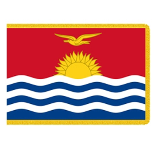 Kiribati flag with sun and waves