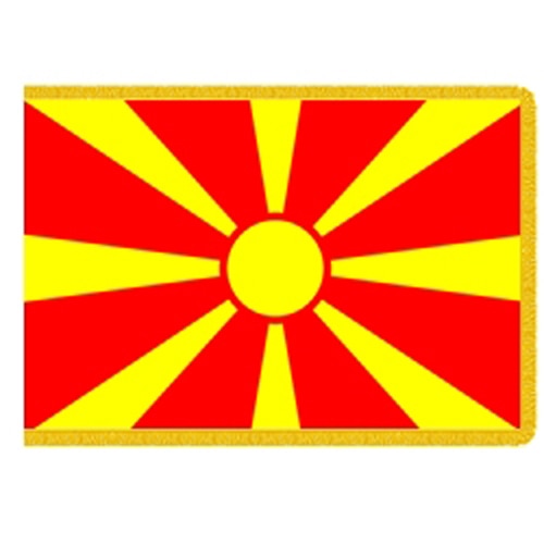 Macedonian flag with sun emblem