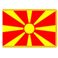 Macedonian flag with sun emblem