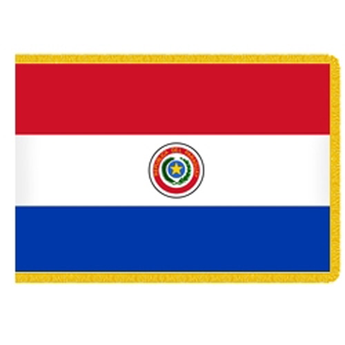 Paraguay flag red white blue