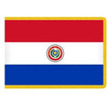Paraguay flag red white blue