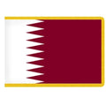 Qatar flag with yellow border