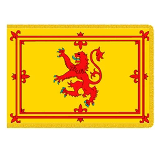 Scottish flag with red lion emblem
