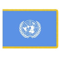 UN flag with globe design