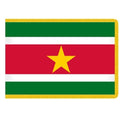 Suriname flag with yellow star
