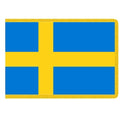 Swedish flag with blue and yellow