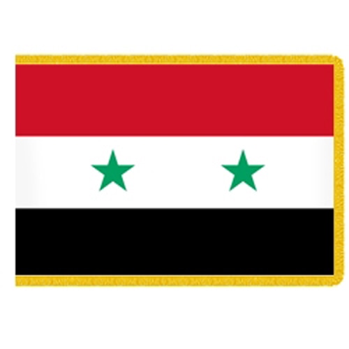 Syria flag with green stars and str