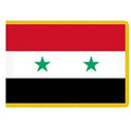 Syria flag with green stars and str