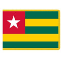 Togo flag red green yellow stripes