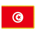 Tunisia flag red with symbols