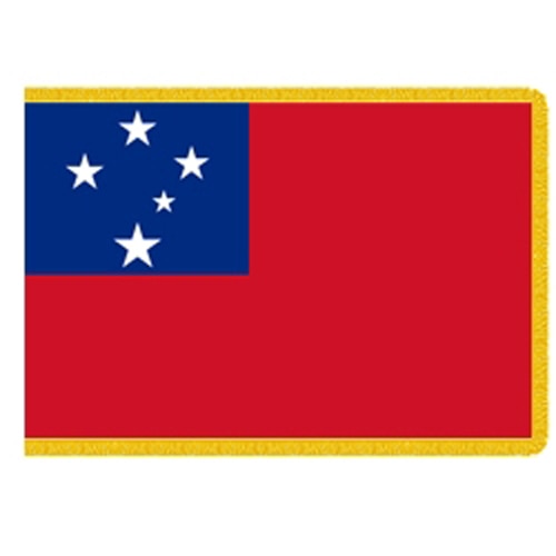 Samoa flag with blue and red colors