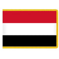 Yemen flag with yellow border