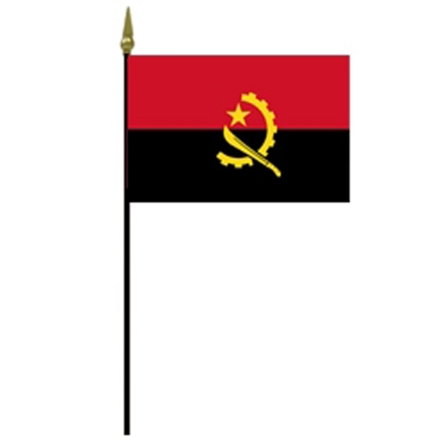 Angola national flag on pole