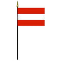 Austrian flag on a flagpole