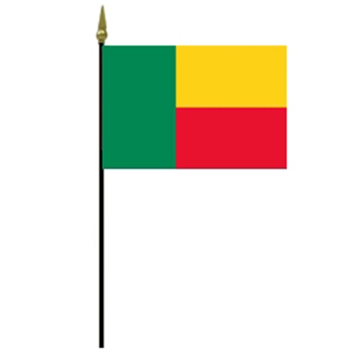 Flag of Benin with gold spear tip