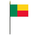 Flag of Benin with gold spear tip