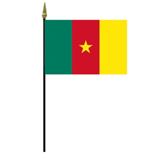 Cameroon flag on pole