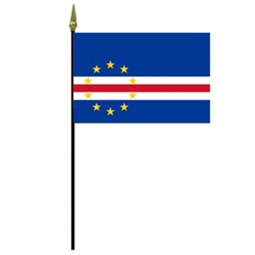 Cape Verde flag on a pole