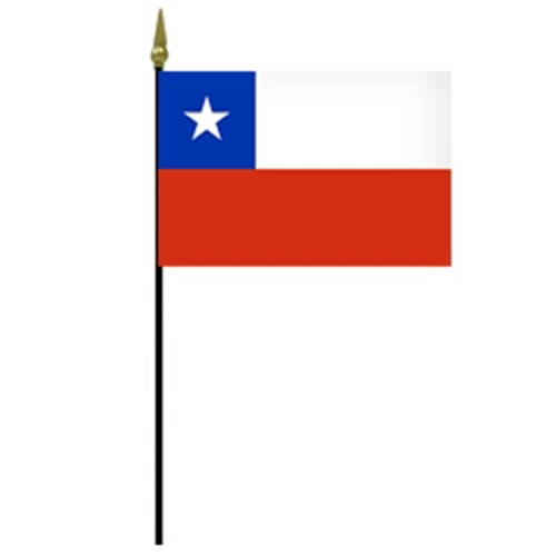 Chile national flag on pole