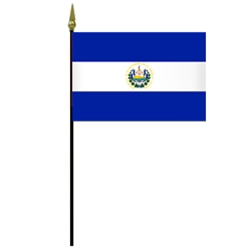 flag of El Salvador on pole