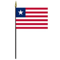 Liberian flag on pole