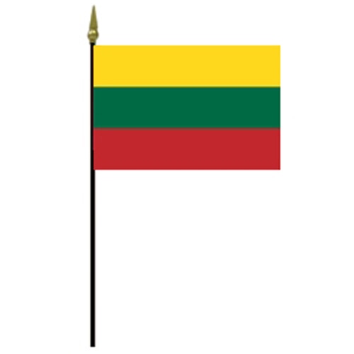 lithuanian flag with pole