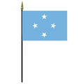 light blue flag with five stars