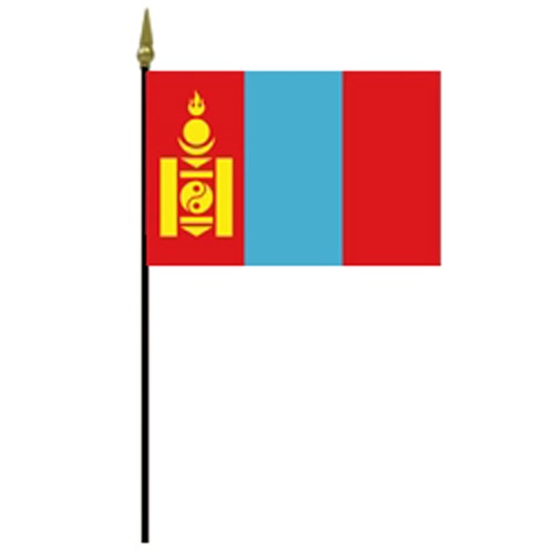 Mongolian flag with blue red design