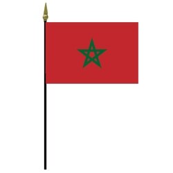 Moroccan flag with green star