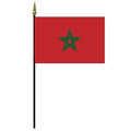 Moroccan flag with green star