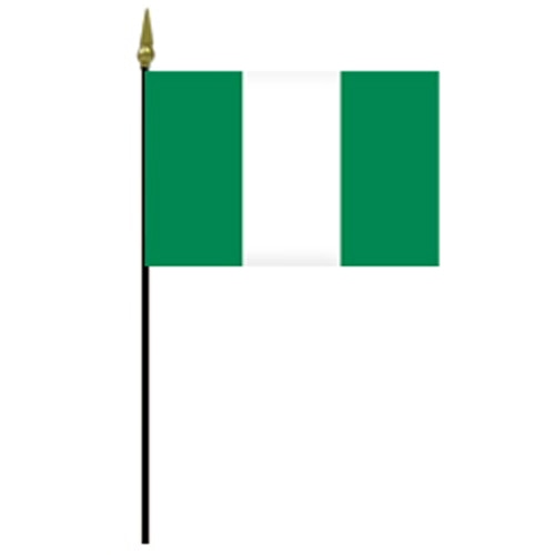 Nigeria flag with green and white