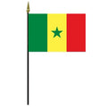 Senegal flag with green yellow red