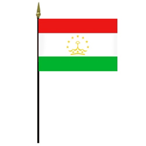 Tajikistan flag on a flagpole
