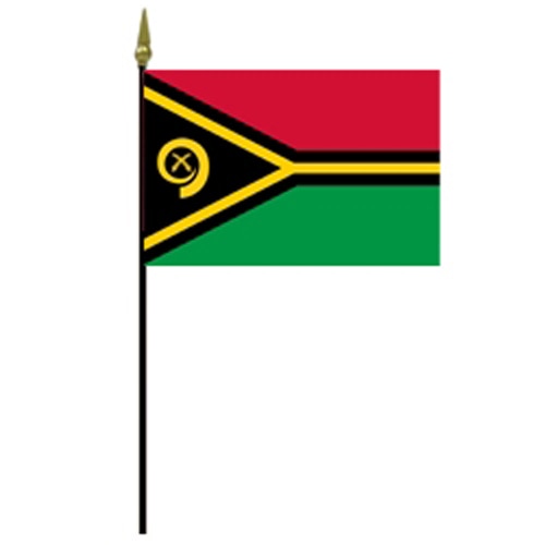 Vanuatu flag with black yellow red