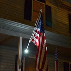 American flag & led flagpole light