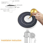 flag pole solar light topper
