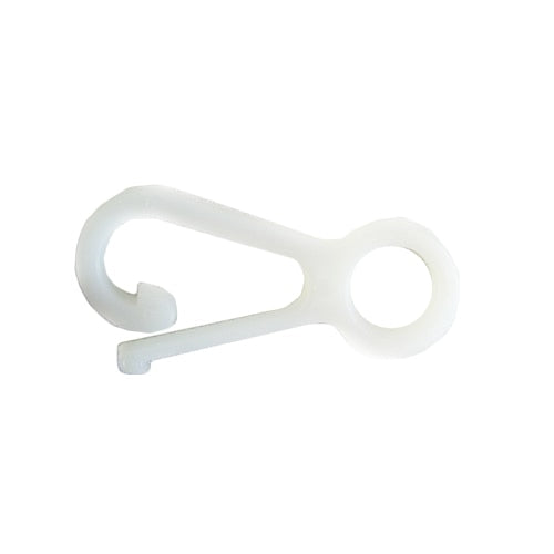 white plastic clip for fastening