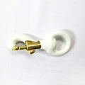 white and gold snap hook clip